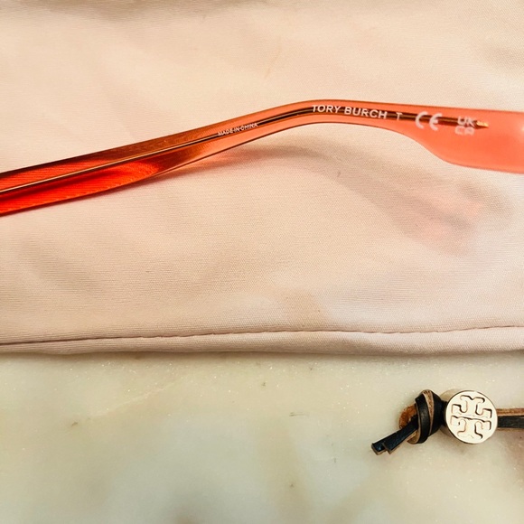 Tory Burch Rose-Tinted Pink Sunglasses w/a Tan Tory Burch Dust Bag & Case (EUC) - Picture 9 of 13